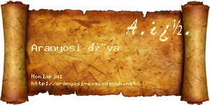 Aranyosi Éva névjegykártya